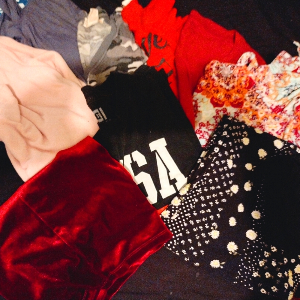 HUGE lot of womens clothes. All in good used condition size small And medium.